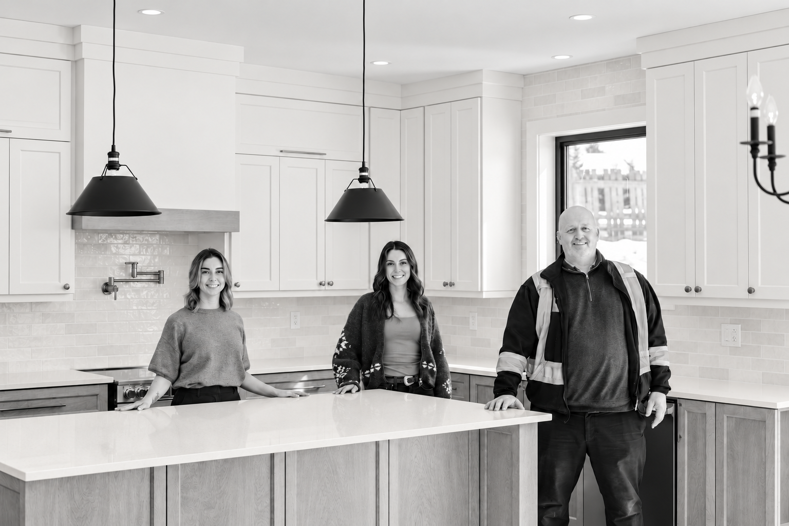 Hyde Park Homes — Group portrait in a completed home