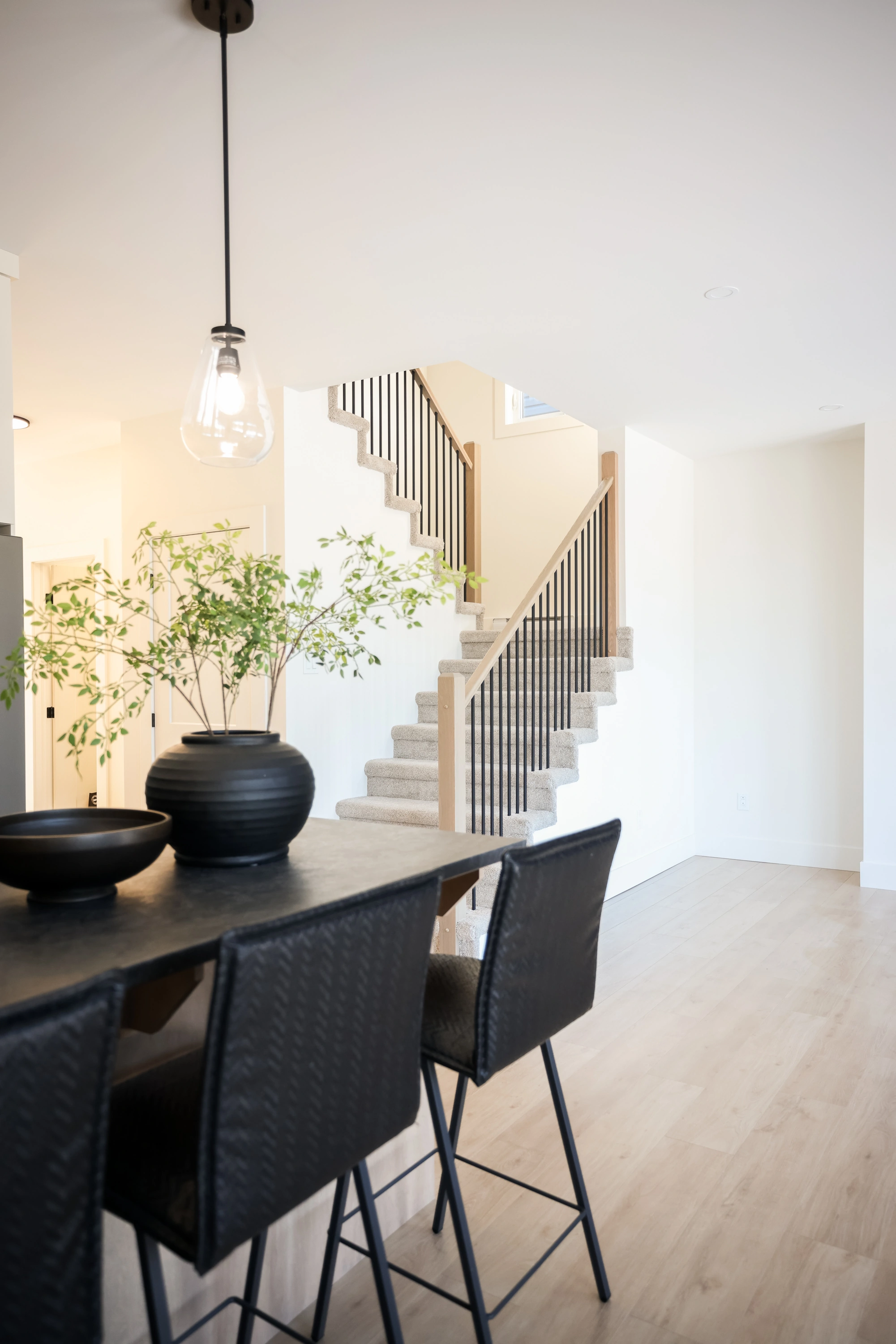 The Pitcher Plant — Kitchen island beside the staircase