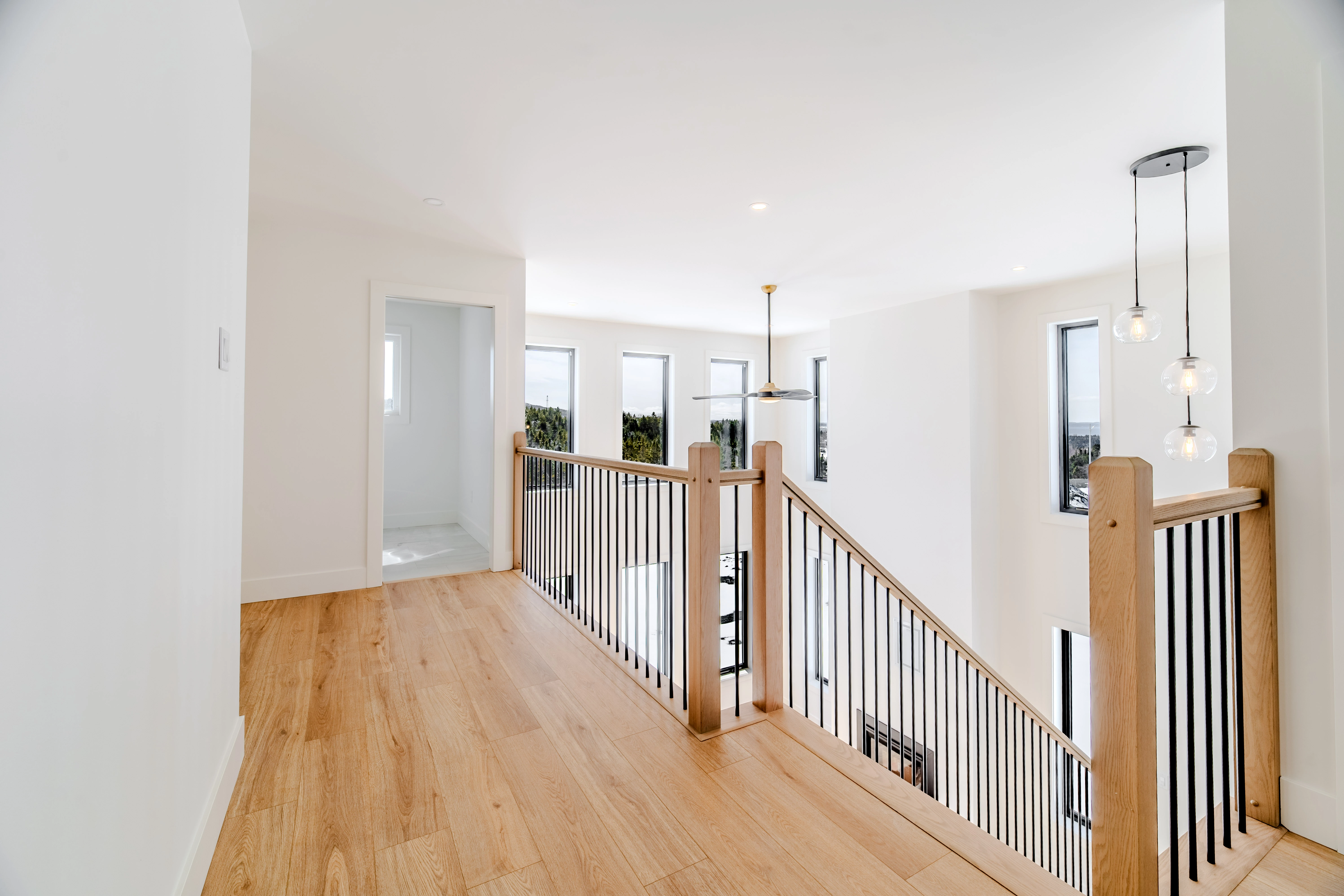 The Tuckamore — Upper landing overlooking the living room