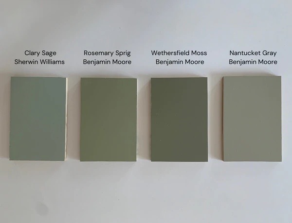 green cabinet paint colours